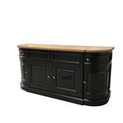 Meuble Double Vasque Arrondi en Bois | Cabourg 190