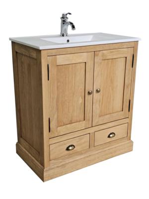 Meuble salle de Bain Chester 80 en Pin Ciré