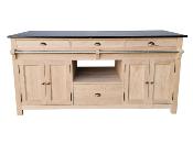 Ilot de Cuisine UZES en Chêne massif | 190 long