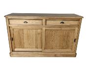 Buffet bas Pin Massif Hampton 2 portes coulissantes | 150