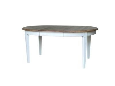 Table Ronde Extensible Bois de Chêne Massif | 1 Allonge