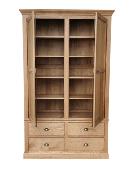 Armoire en Chene Massif 2 Portes et 4 Tiroirs Style Campagne | 135