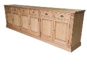 Grand Buffet bas Hossegor 6 portes en Pin | 280