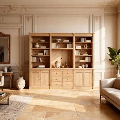 Grande Bibliotheque en bois Classique avec TV | AVIGNON  | 300