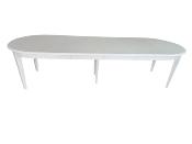 Table Ronde Extensible en Bois de 3 Rallonges | Blanc