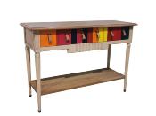 Console  Jacob de style Chic en bois finition  Bayadère | 120