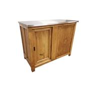 Meuble Angle de Cuisine porte Coulissante en Bois