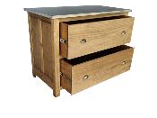 casserolier 2 tiroirs en Bois  de Cuisine  | 120