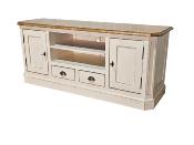 Meuble de TV Manoir En Pin Massif Classique Chic | 150