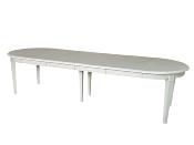 Table Ronde Extensible en Bois de 3 Rallonges | Blanc