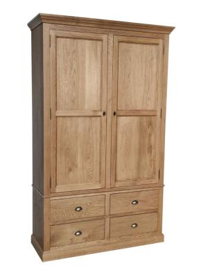 Armoire en Chene Massif 2 Portes et 4 Tiroirs Style Campagne | 135