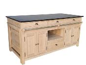 Ilot de Cuisine UZES en Chêne massif | 190 long