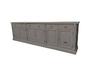 Grand Buffet bas Hossegor 6 portes en Pin | 300