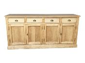 Buffet bas Cottage en Pin Massif 4 Portes | 180