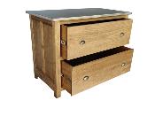 casserolier 2 tiroirs en Bois  de Cuisine  | 120