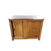 Meuble Angle de Cuisine porte Coulissante en Bois