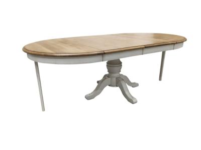 Table Ronde Pied Central Bois Chêne Massif Extensible |120