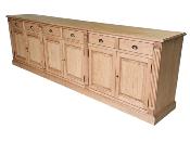 Grand Buffet bas Hossegor 6 portes en Pin | 280